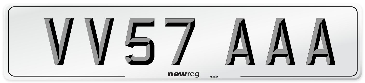VV57 AAA Number Plate from New Reg